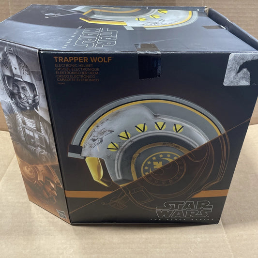 Hasbro Star Wars Black Series Mandalorian TRAPPER WOLF Helmet Open Box