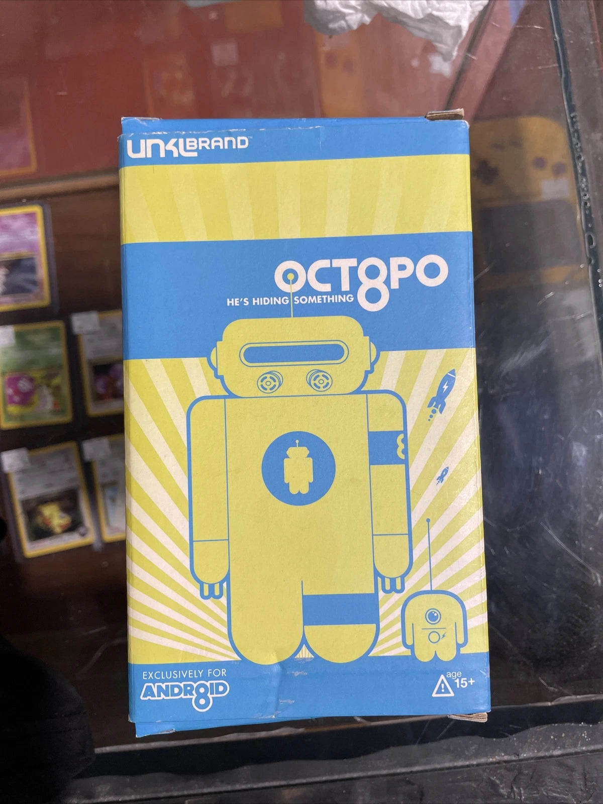 2005 UNKL Brand for Android 8 Octopo 6" Green Vinyl Robot Figure w/ Box
