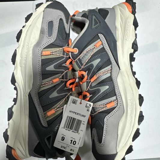 Adidas originals Hyperturf Shoes Grey Five Grey One Orange FZ6058 Men's Size 11