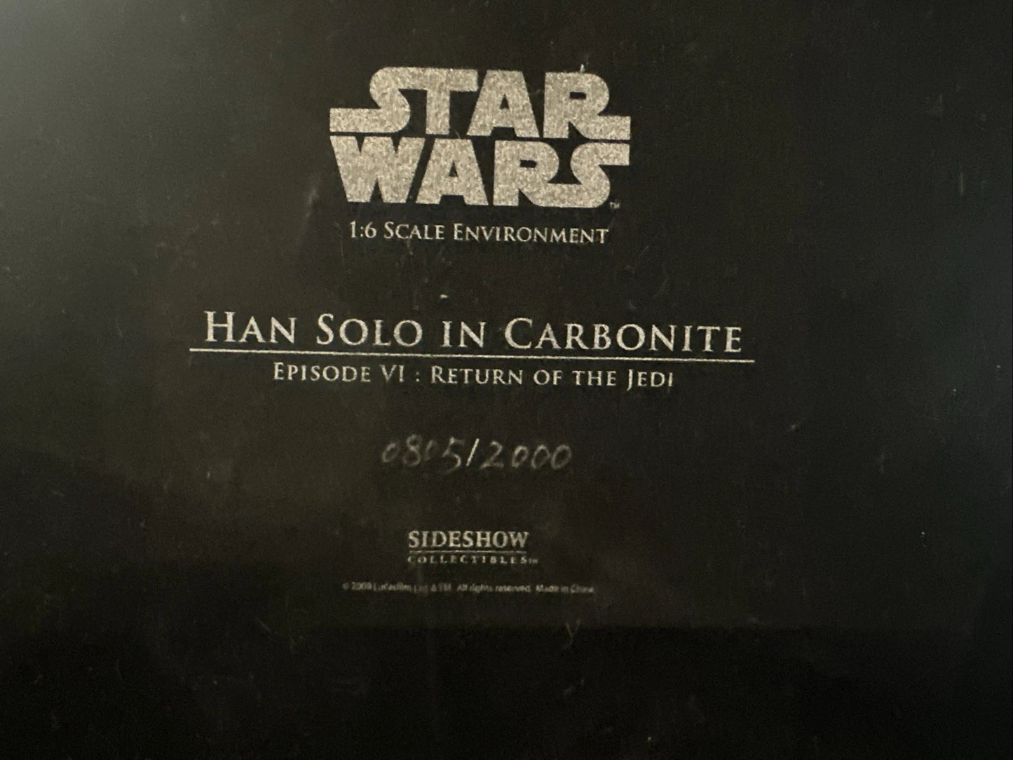 Return of the Jedi Han Solo in Carbonite 1:6 Scale Environment Sideshow