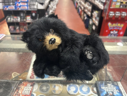 VINTAGE MAMA BLACK BEAR REAL RABBIT FUR RARE HANDMADE