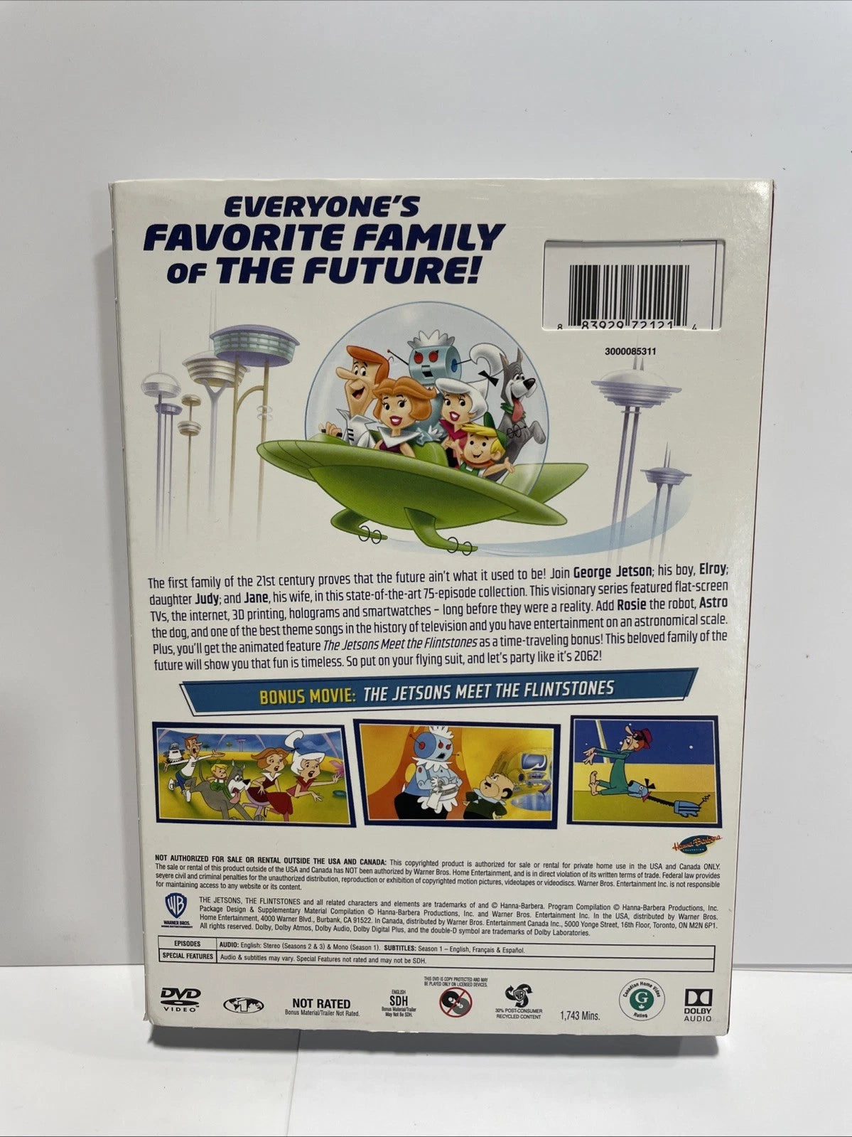 Hanna Barbera Diamond Collection THE JETSONS The Complete Series 8-Disc DVD Set