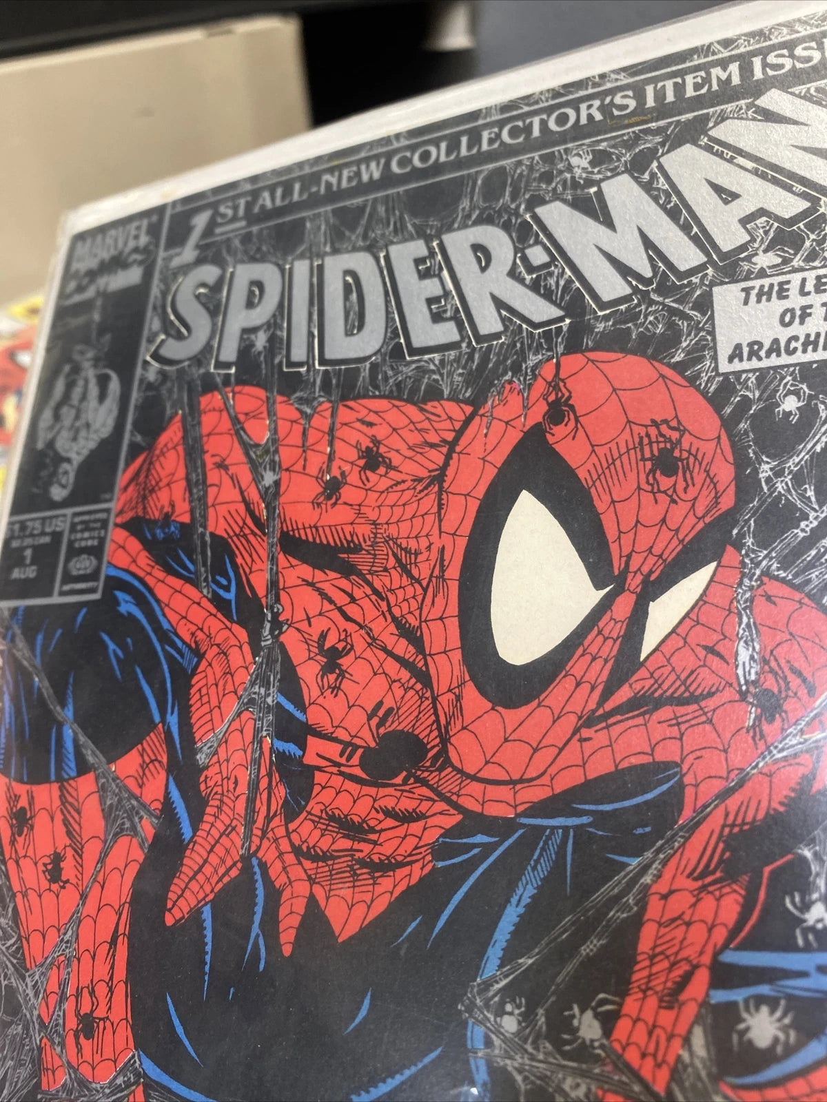 Spider-Man #1 Aug 1990 Silver & Black Cover NM Vintage Comic