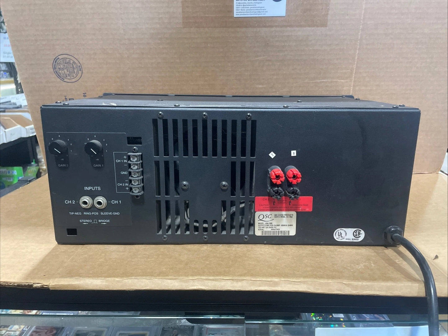 QSC USA 1300 Professional Power Amplifier 650W 4 OH Tested