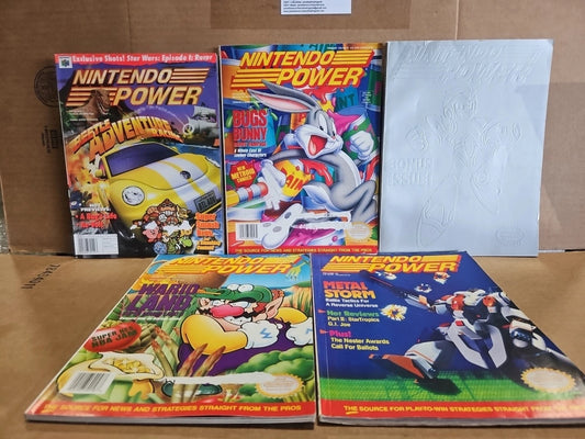 Vintage Nintendo Power Vol 57 1994 Bugs Bunny Cover Metroid Poster + 4 Magazines
