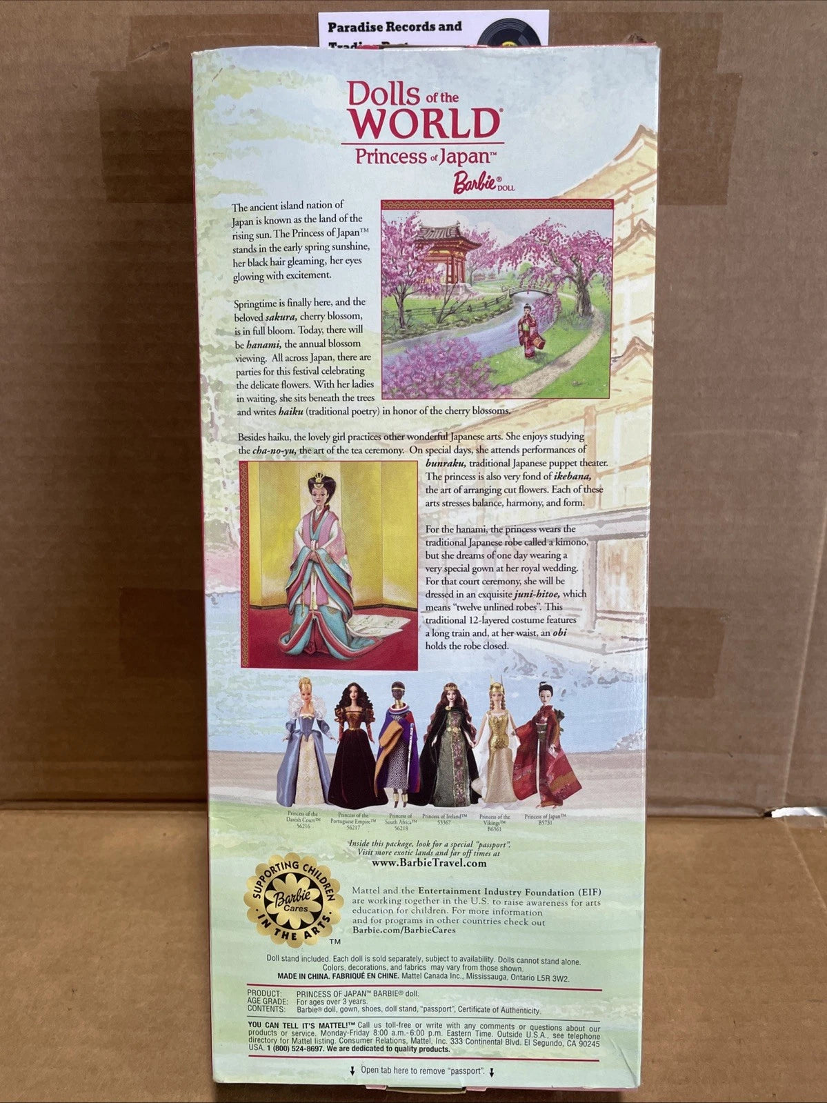 Barbie Doll Princess of Japan Dolls of the World 2003 Mattel B5731 NIB Kimono