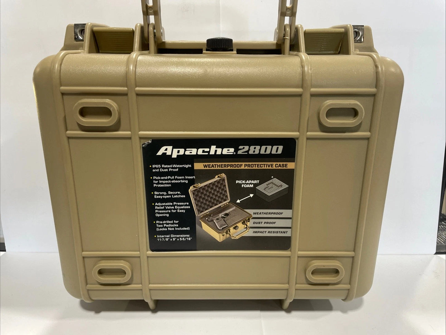 Apache 2800 Weatherproof Protective Hard Case TAN COLOR