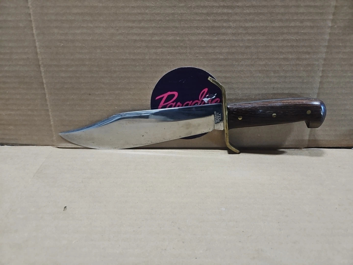 Vintage Western Bowie Knife Vietnam Era 1964-1966 With Sheath Rare