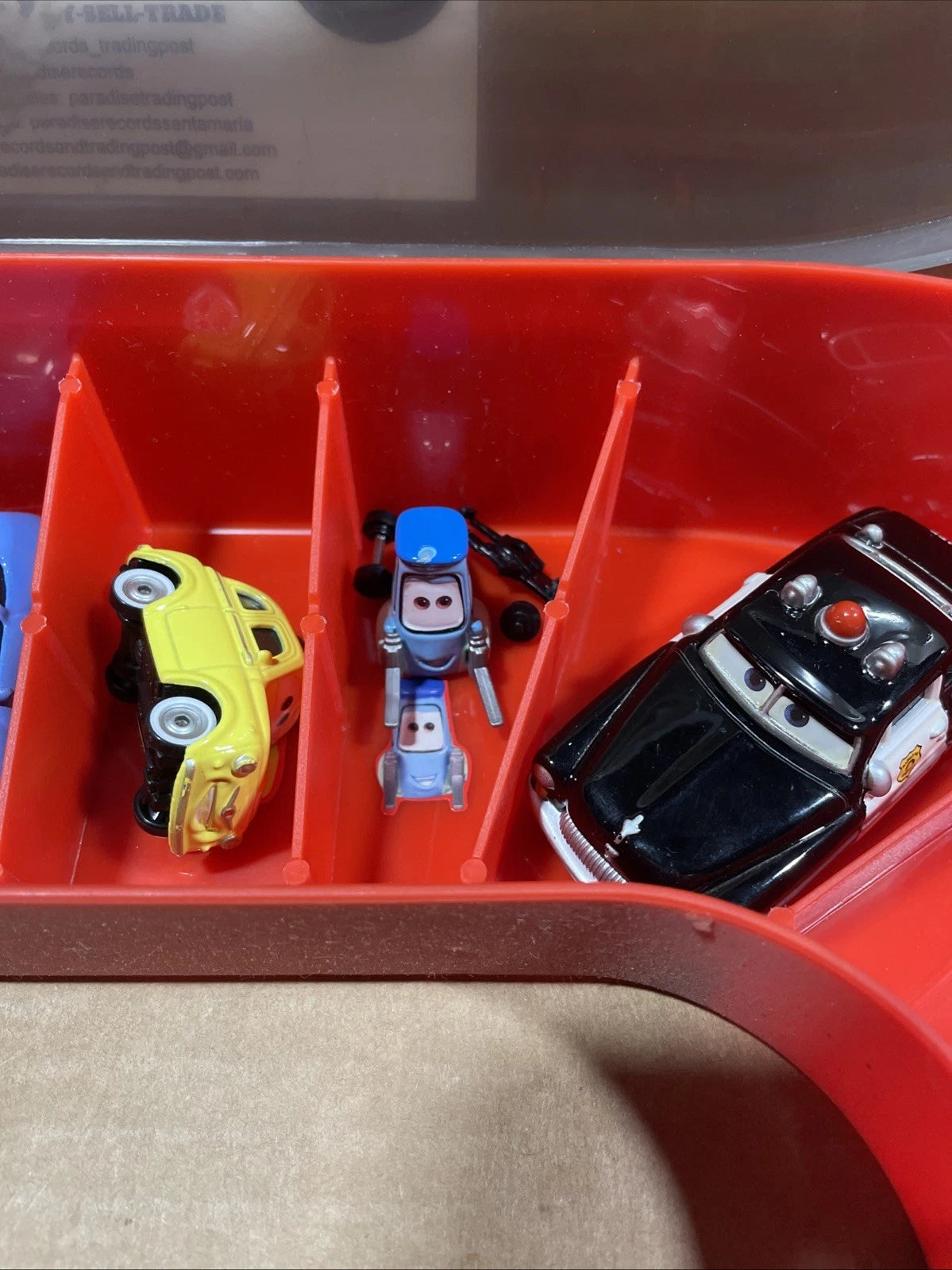Disney Cars Race Case Track Carry Case Lot Of 15 Missing Doc Hudson Original Car