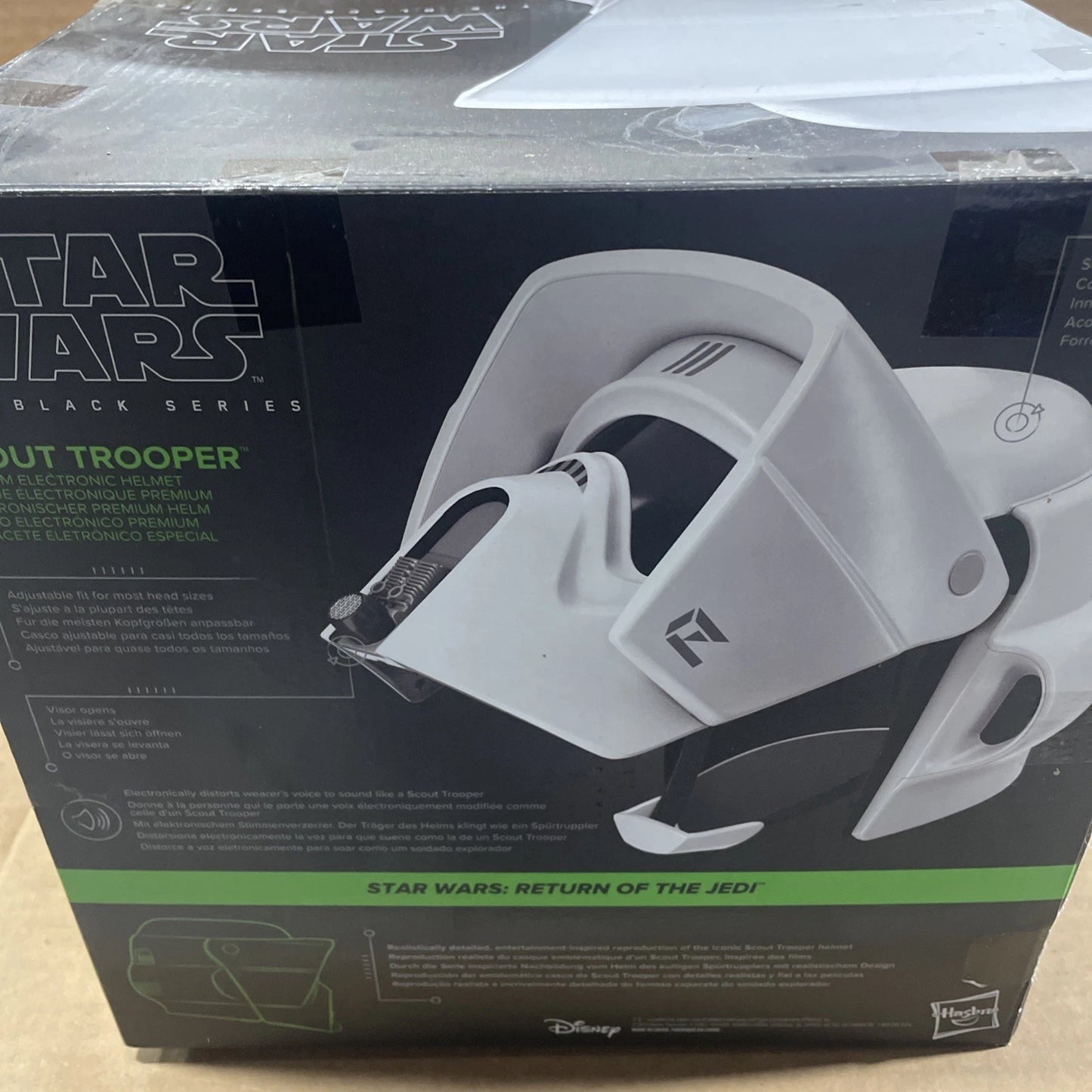 Star Wars The Black Series BIKER SCOUT Trooper Premium Helmet Open Box