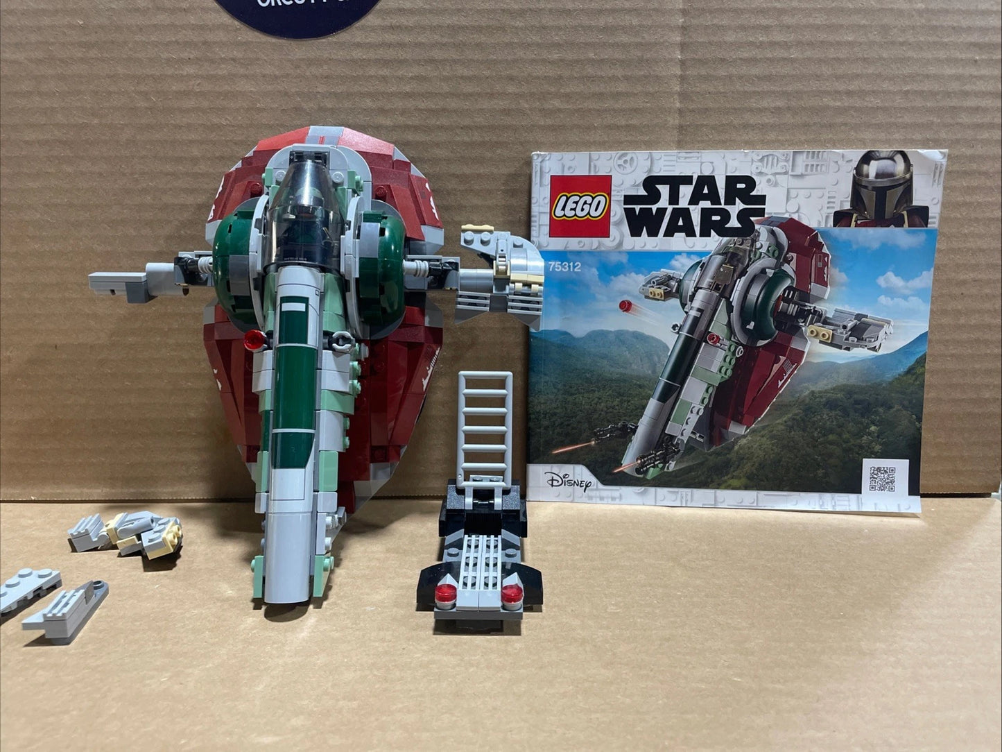 LEGO 75312 Star Wars Boba Fett's Starship The Mandalorian No Box Complete