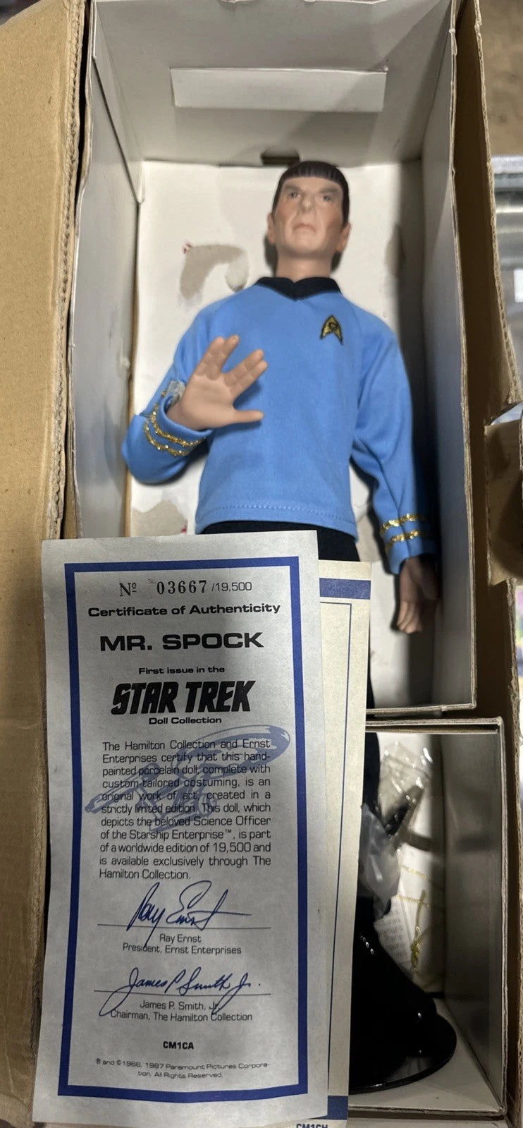 Star Trek Hamilton Collection MR. SPOCK Doll Vintage 1989 NEW IN BOX #3667