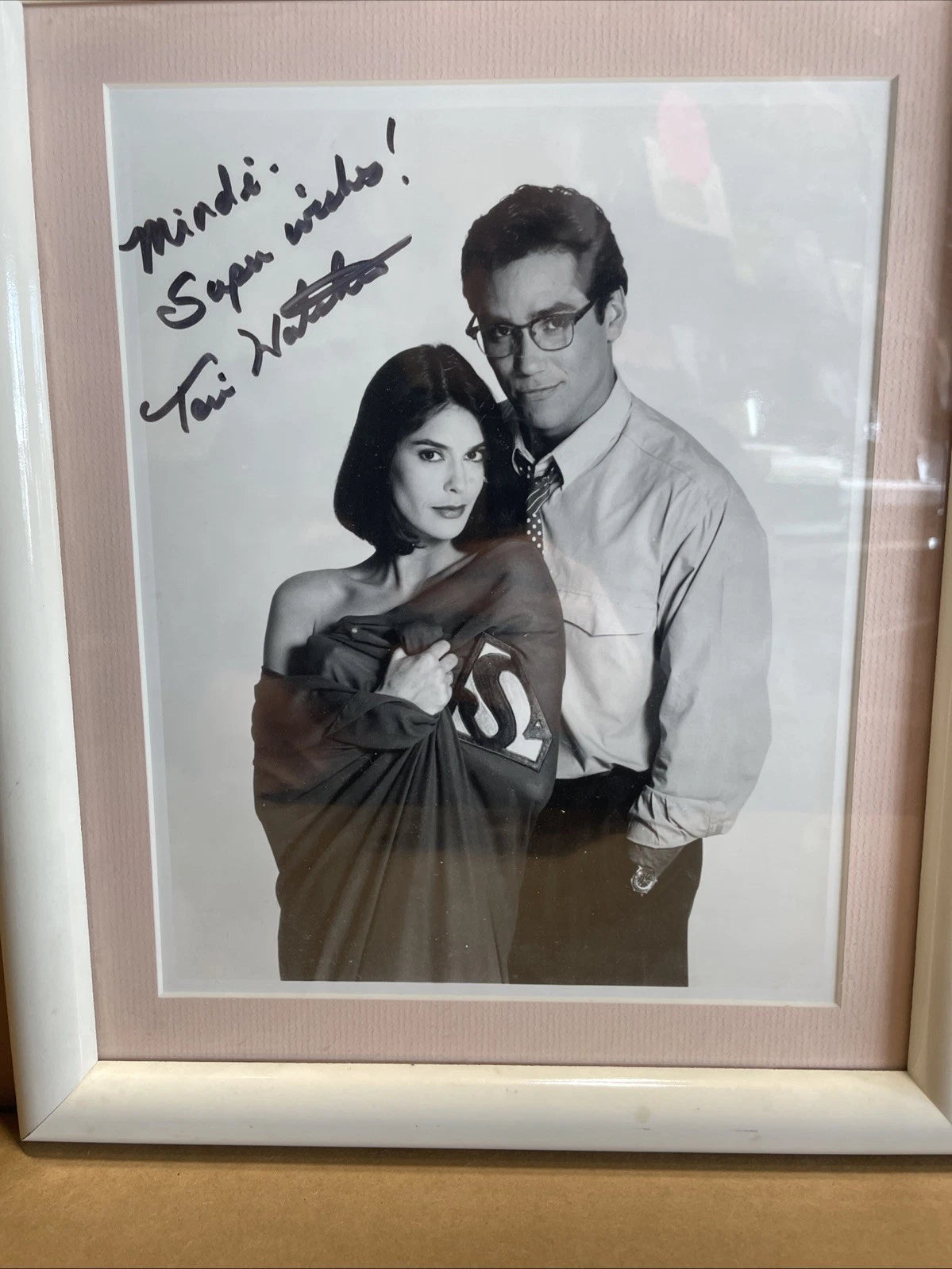 Dean Cain Teri Hatcher Lois And Clark Superman Vintage 1995 Signed 13x11 Framed