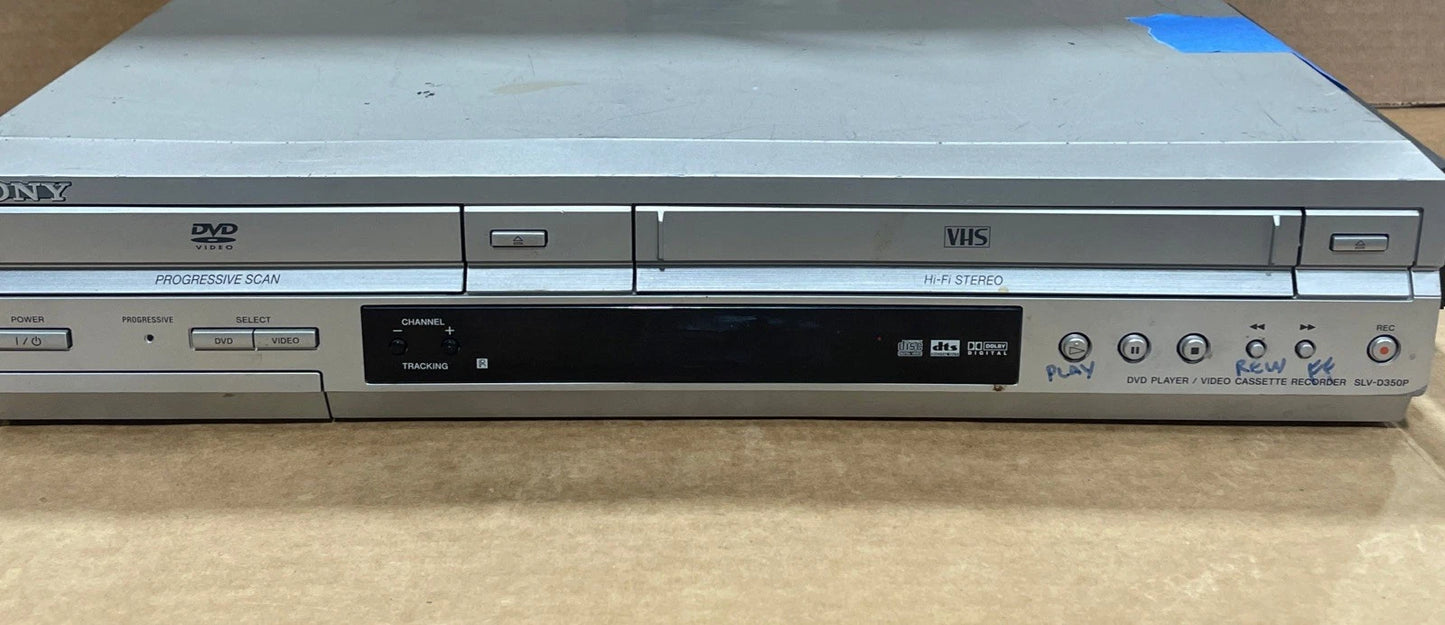 Sony VCR DVD Combo Player Recorder SLV-D350P Hi-Fi 4 VHS +remote Tested