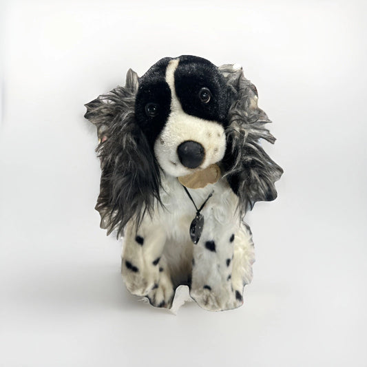 RARE VTG Realistic Aurora Cocker Spaniel Stuffed Handcrafted Plush 17" No Tag