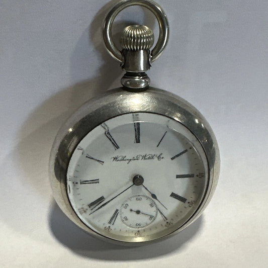 1902-1908 Illinois Washington W.Co. 17 Jewel Vintage Silver Pocket watch