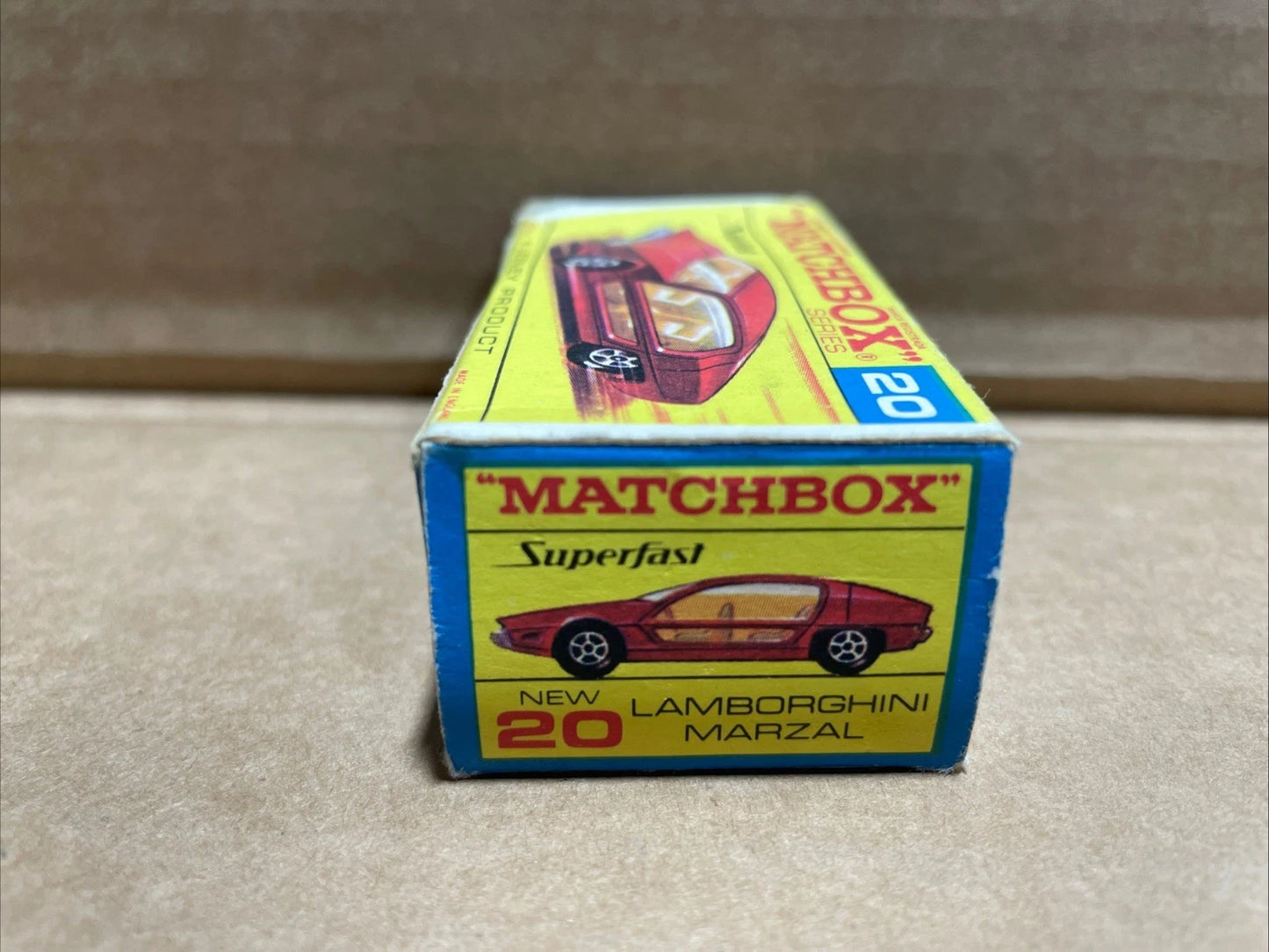 1969 Lesney Matchbox Superfast #20 Lamborghini Marzal Red W Original Box England