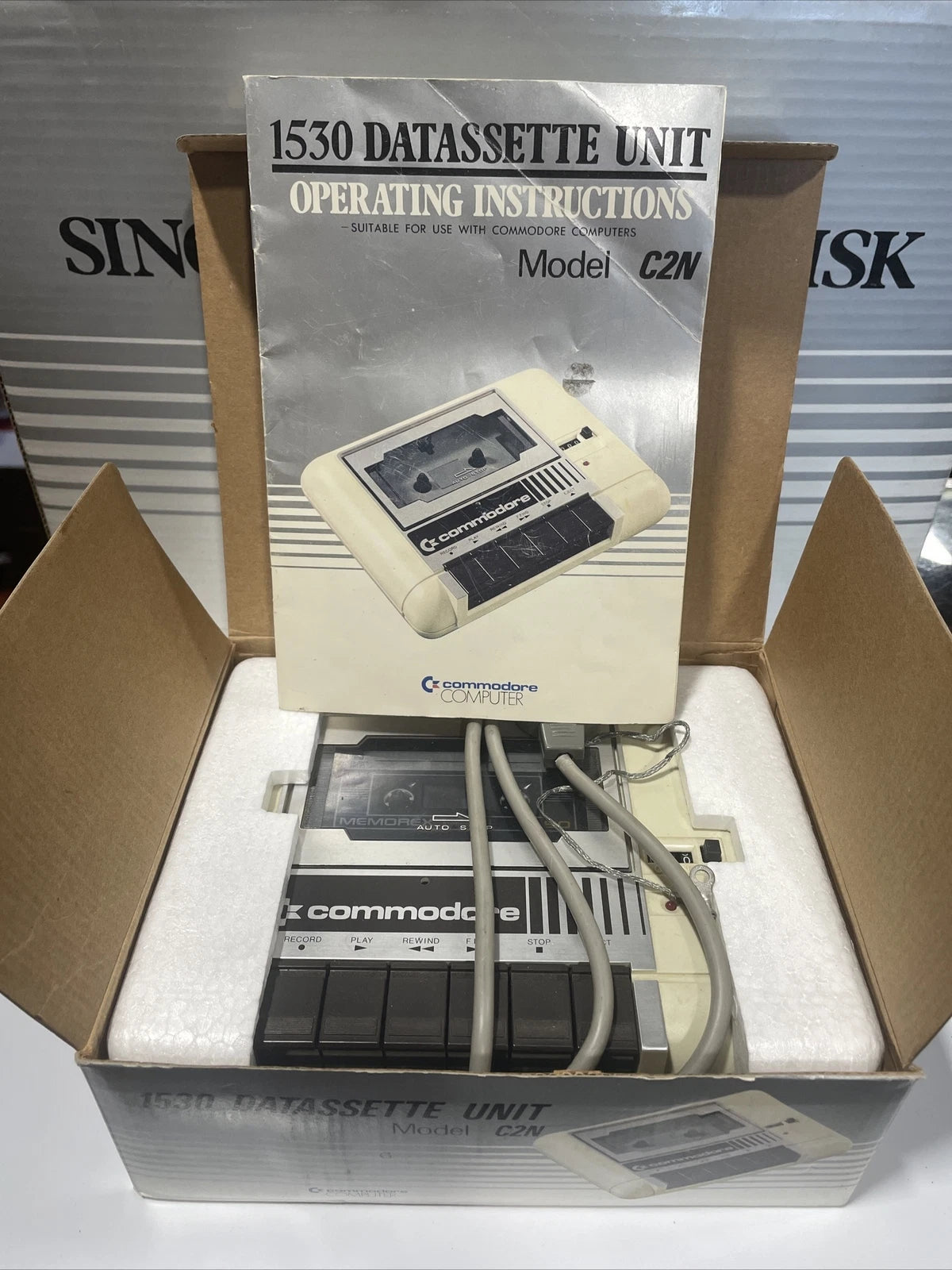 Commodore 1530 Datassette Unit Model C2N + Commodore Single Floppy Disk