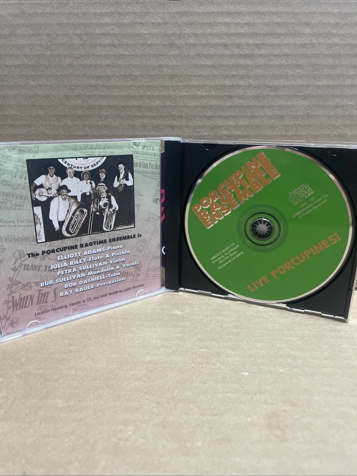 Porcupine Ragtime Ensemble Live Porcupines Very Good Condition