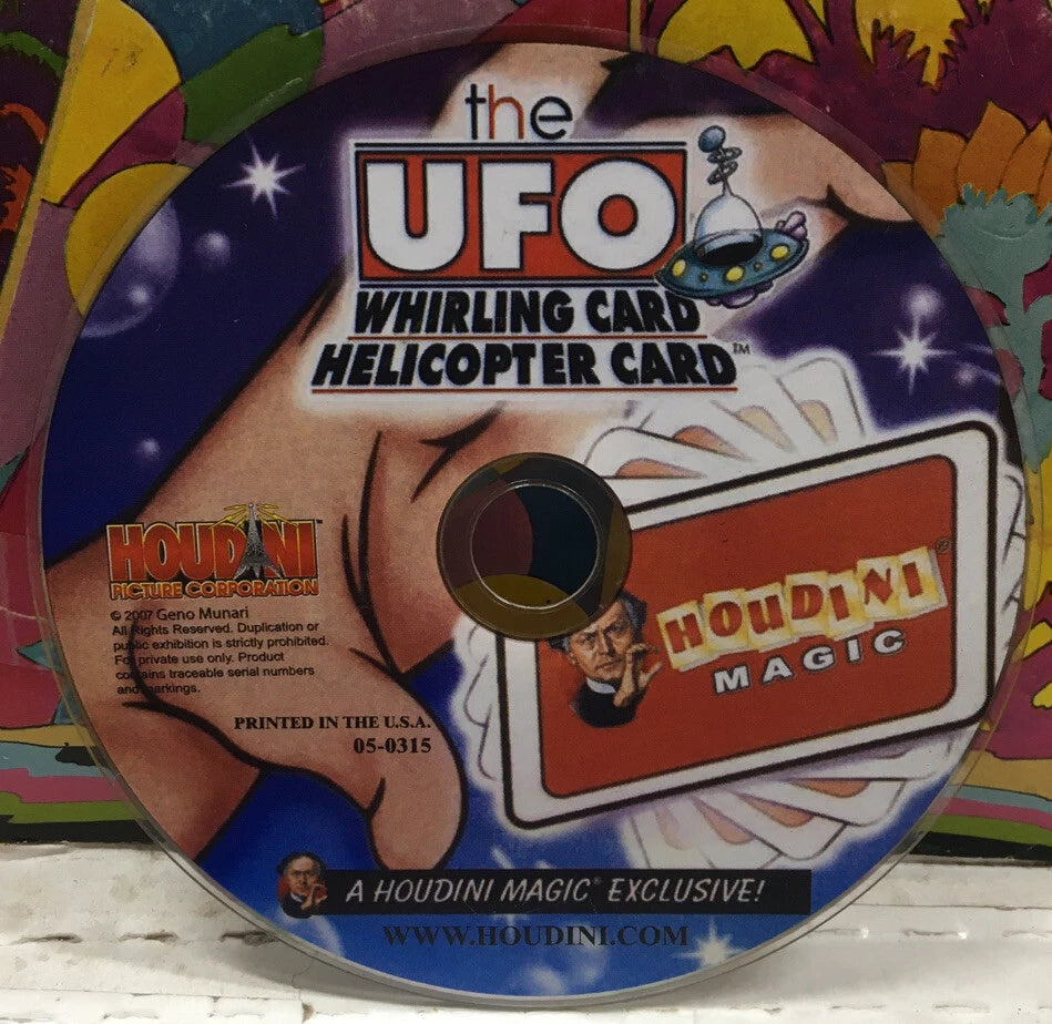 The UFO Whirling Card Helicopter Card DVD