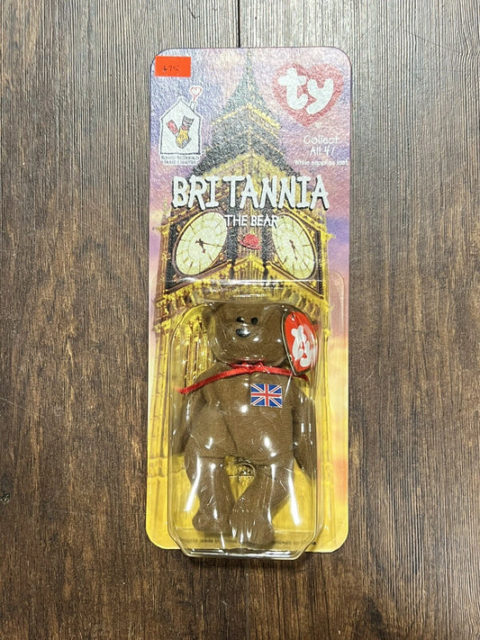 Mcdonalds TY Beanie Baby Britannia The Bear RARE WITH TAG & City ERRORS 1993