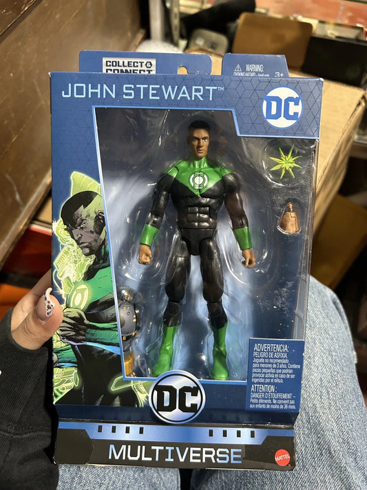 DC Multiverse - John Stewart / Green Lantern - 6" Figure - C&C Ninja Batman BAF