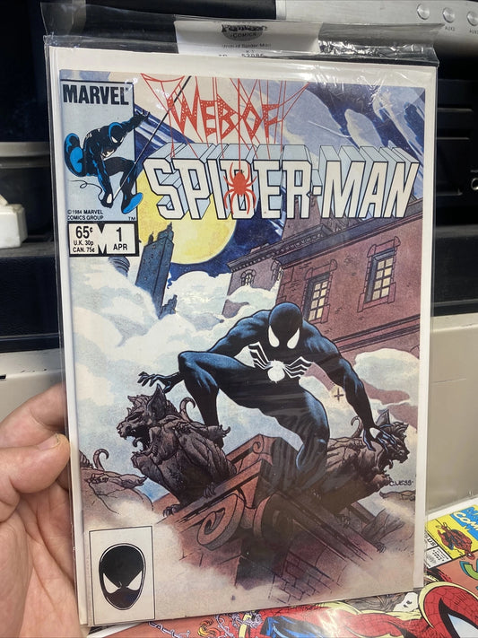 Vintage Web of Spider-Man #1 April 1984 Black Costume 1st appearance