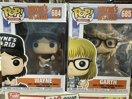 Funko Pop Movies Waynes World Wayne and Garth 684 685 2 Pop Bundle NIB 2018