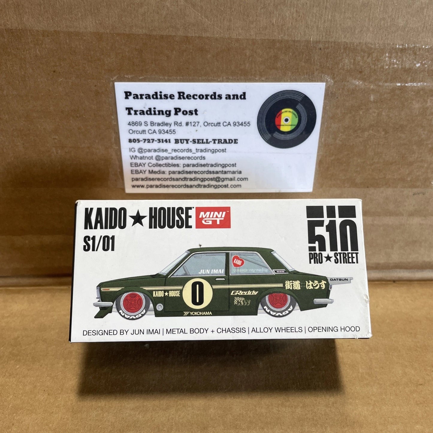 Kaido House Datsun 510 Pro Street S1/01 Mini GT 1:64 Scale OG Green Open Box