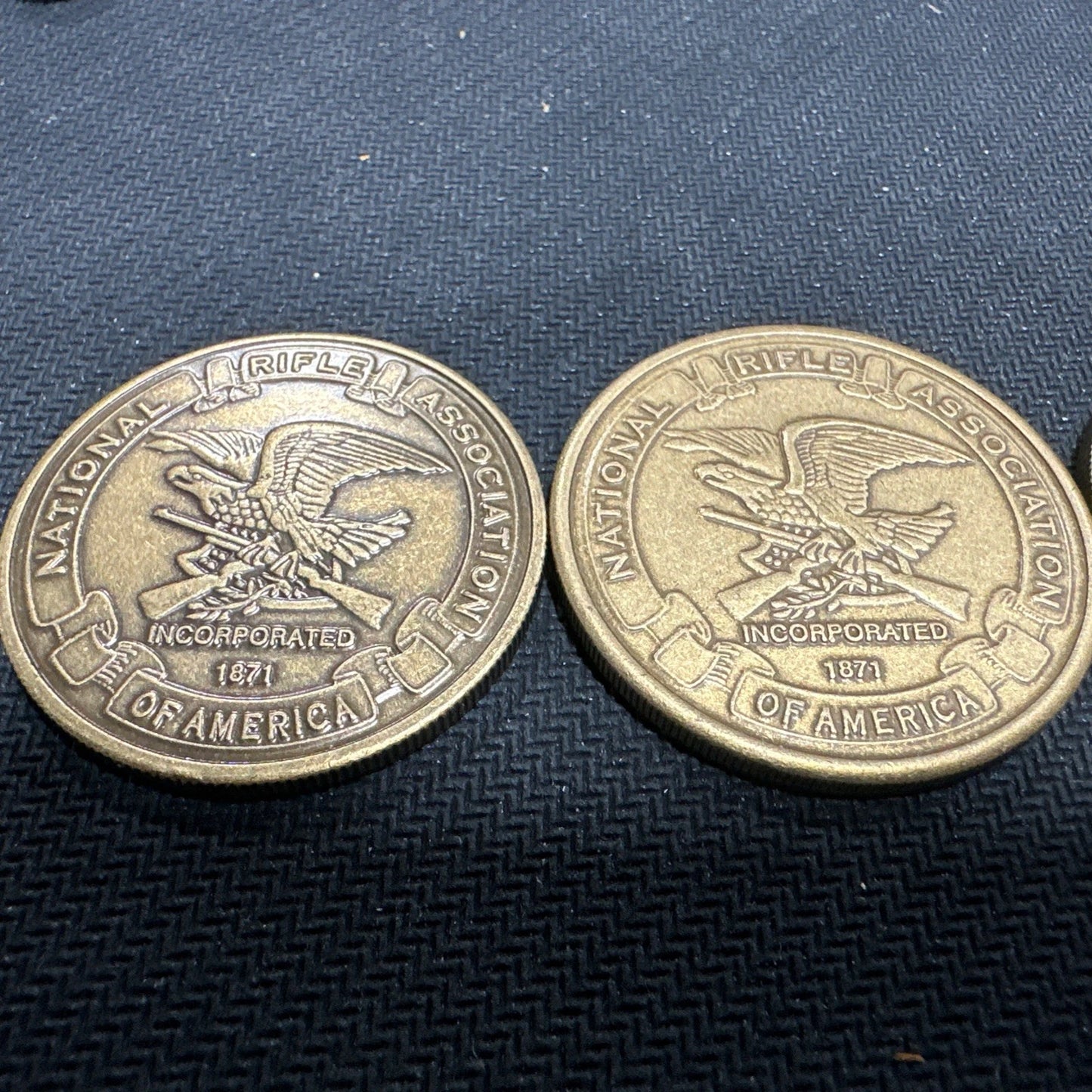 NRA Token Coins Luger, Browning Rifle, Thompson, And Grizzly Coin Lot
