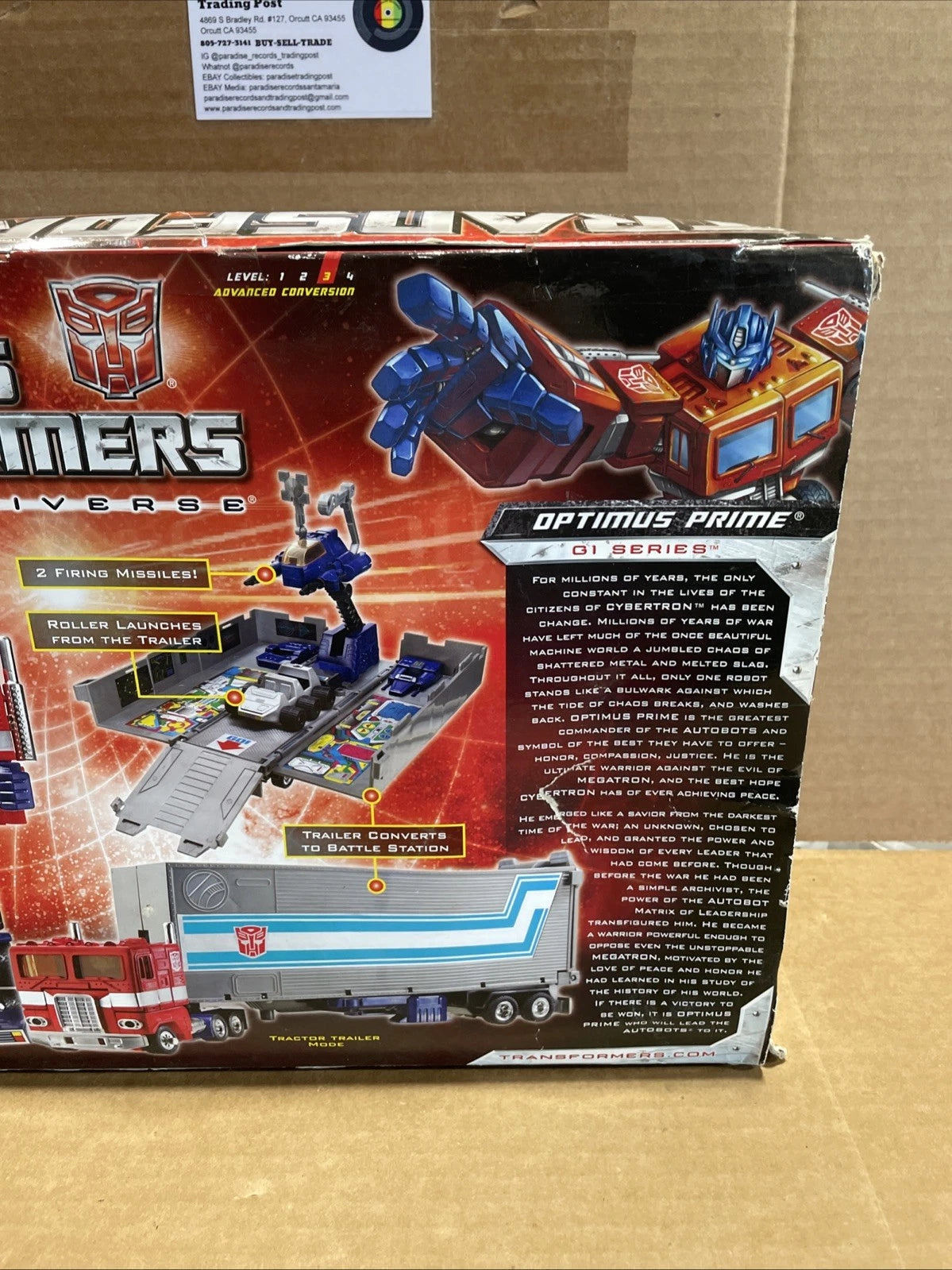 Hasbro Transformers Universe: 25th Anniversary Optimus Prime Box has Wear