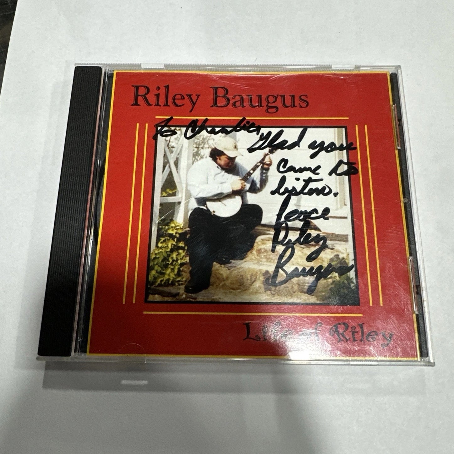 RILEY BAUGUS Life of Riley 2001 CD Clawhammer Banjo SURRY CO. NC Disc SIGNED