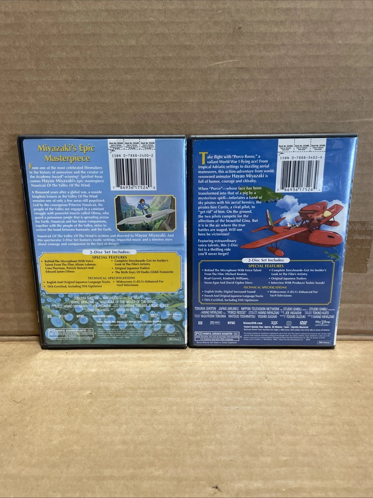 Nausicaa of the Valley of the Wind 2-Disc DVD Studio Ghibli Miyazaki SLIPCOVER
