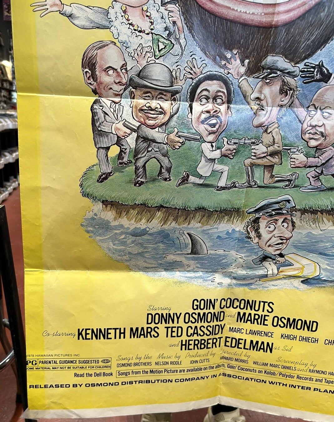 GOIN' COCONUTS 1 SHEET MOVIE POSTER DONNY MARIE OSMOND TED CASSIDY HAROLD SAKATA