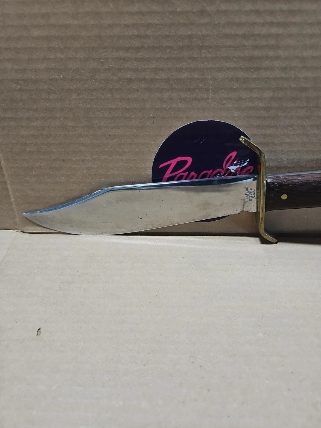 Vintage Western Bowie Knife Vietnam Era 1964-1966 With Sheath Rare