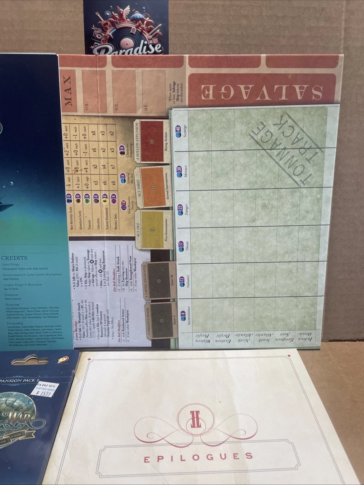 Nemo's War Board Game by Victory Point Games 20,000 Leagues Under The Seas