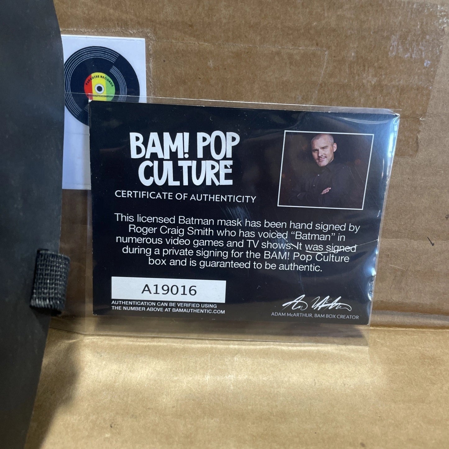 Bam Box Exclusive Batman (Roger Craig Smith) Signed Batman Mask With COA