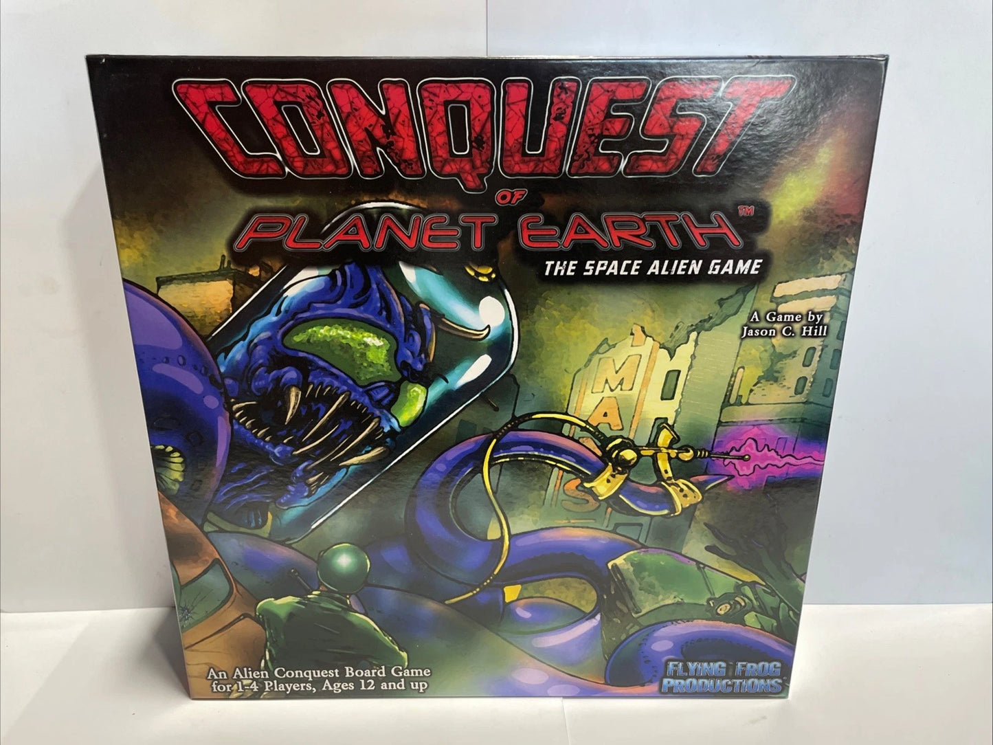 Conquest of Planet Earth Space Alien Game w/Expansion Apocalypse Flying Frog