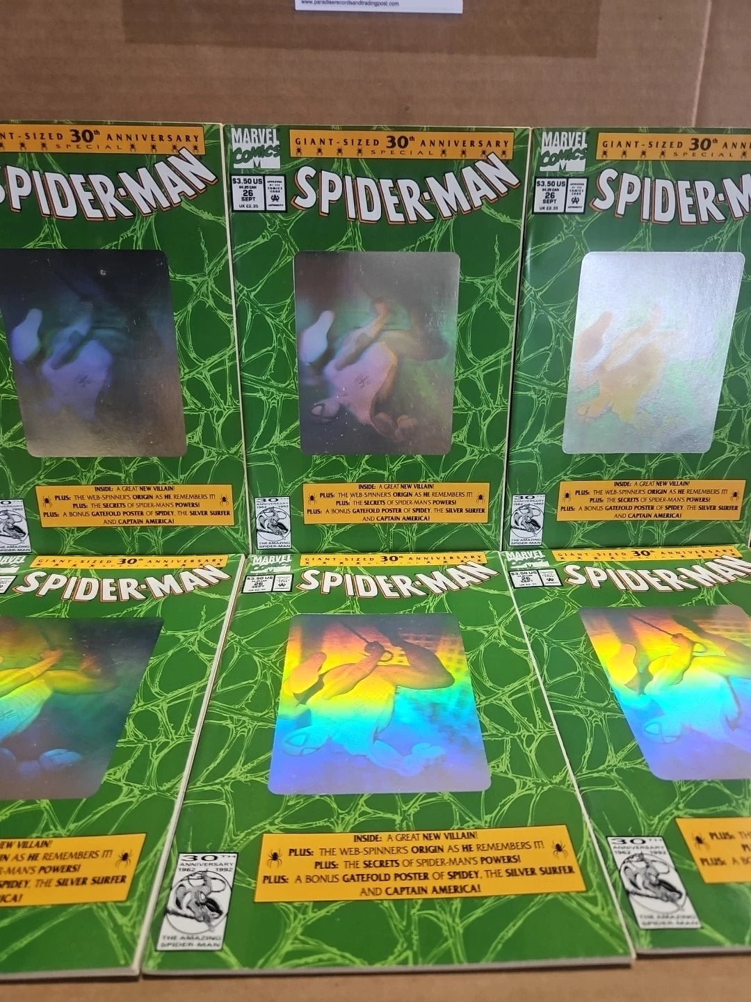 Spider-Man #26 Newsstand 30TH Anniversary Hologram Poster 1992 Lot Of 17