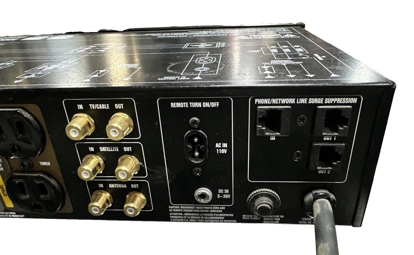 Monster HTS 2600 MKII Surge Protector Clean Power tested Working All Functions!