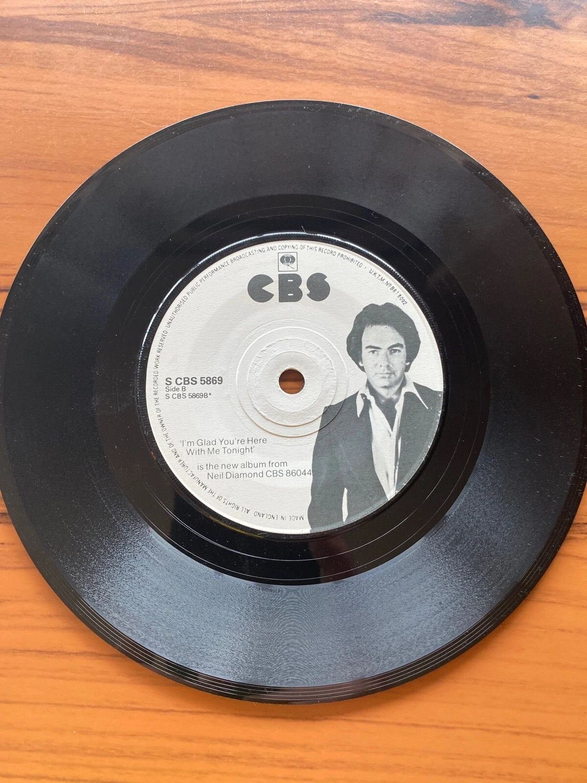 Neil Diamond Desirée 7" vinyl single record UK SCBS5869 CBS 1977