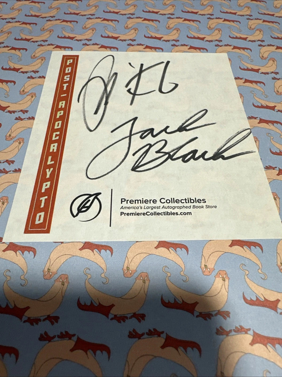 Tenacious D Signed Autograph Post-Apocalypto Book Jack Black Kyle Gass BAS COA