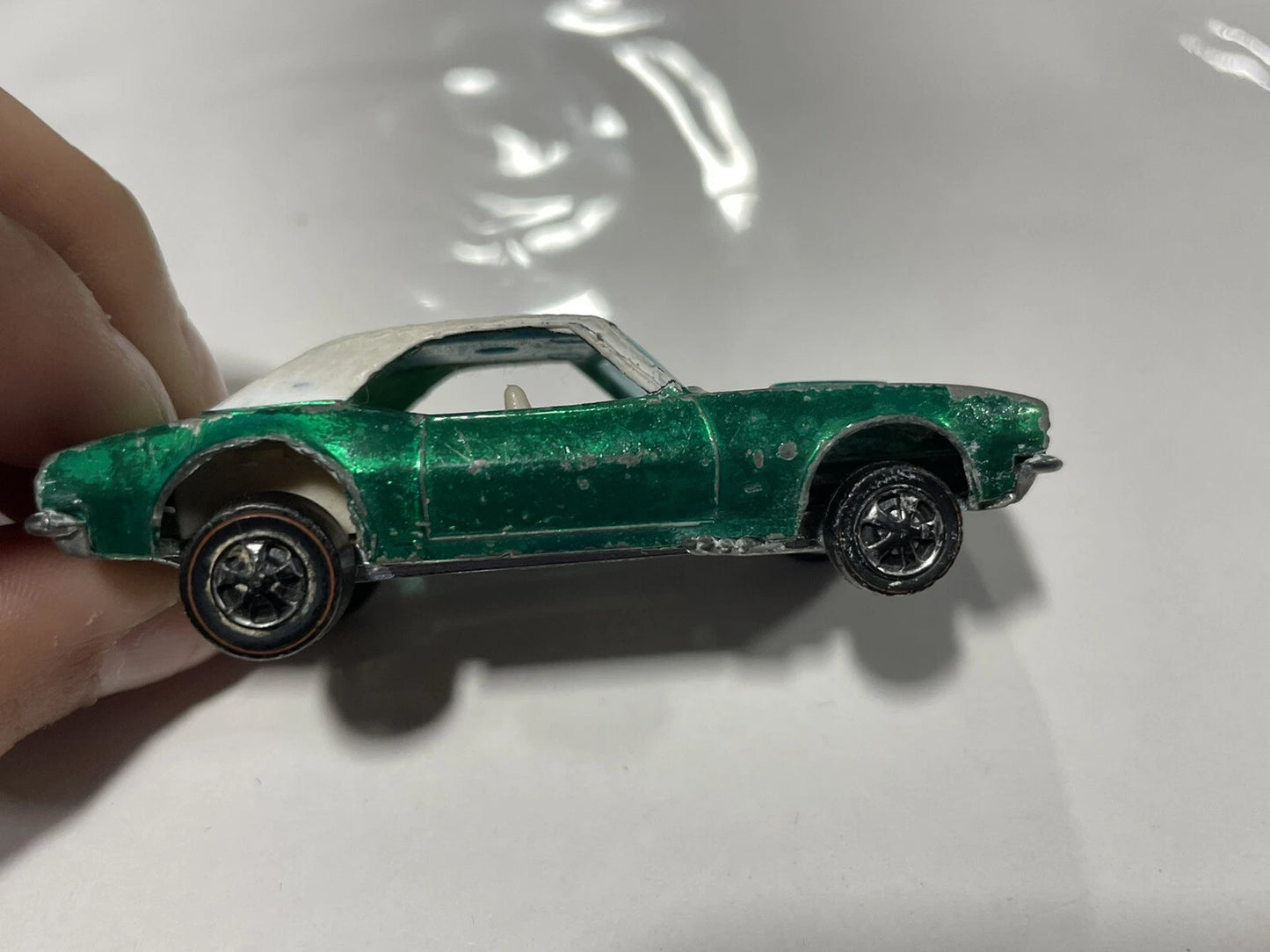 1967 Hot Wheels redline CUSTOM CAMARO green diecast