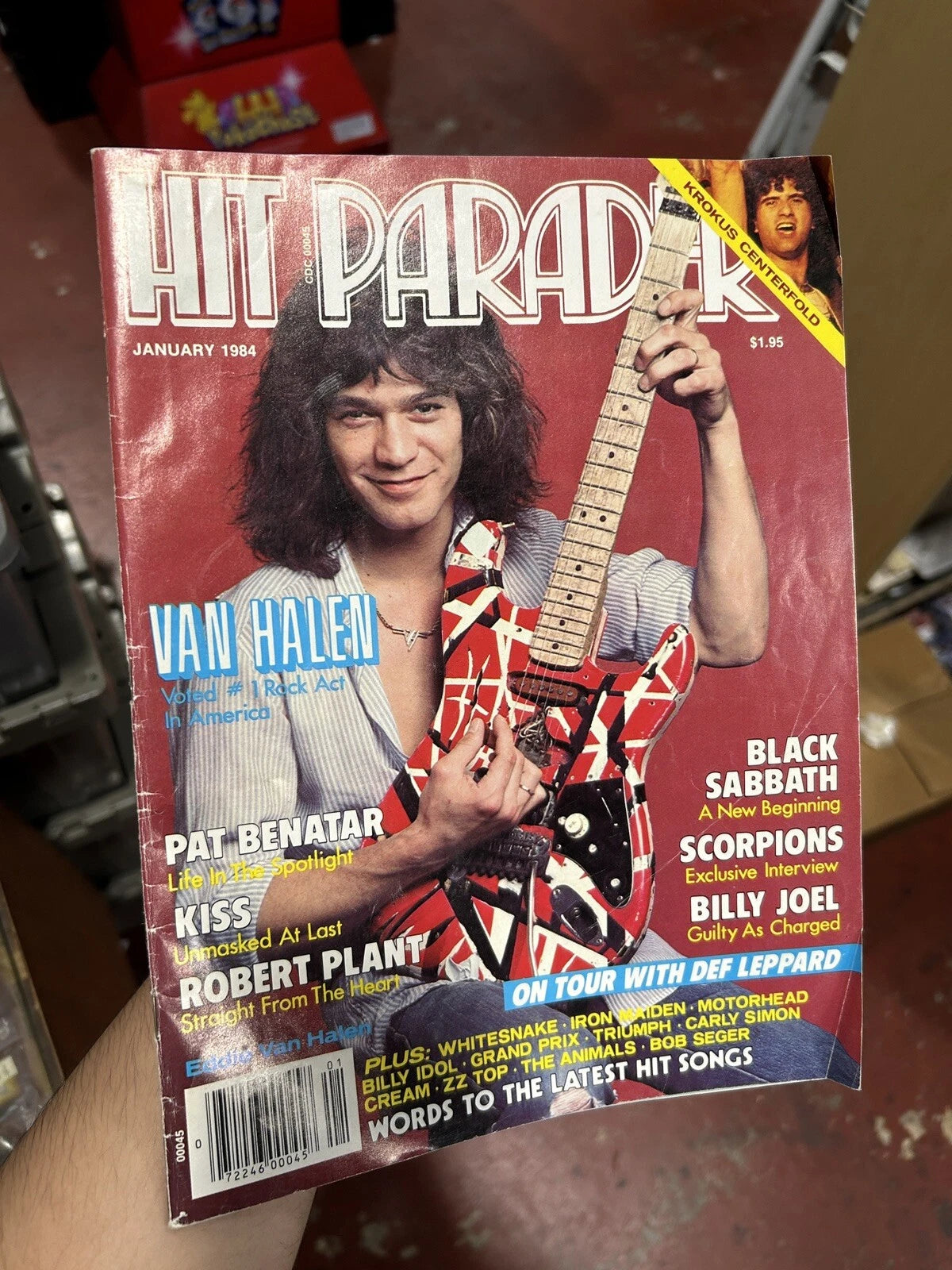 Eddie Van Halen Hit Parader Magazine January 1984 Scorpions, Sab, Kiss, Benatar