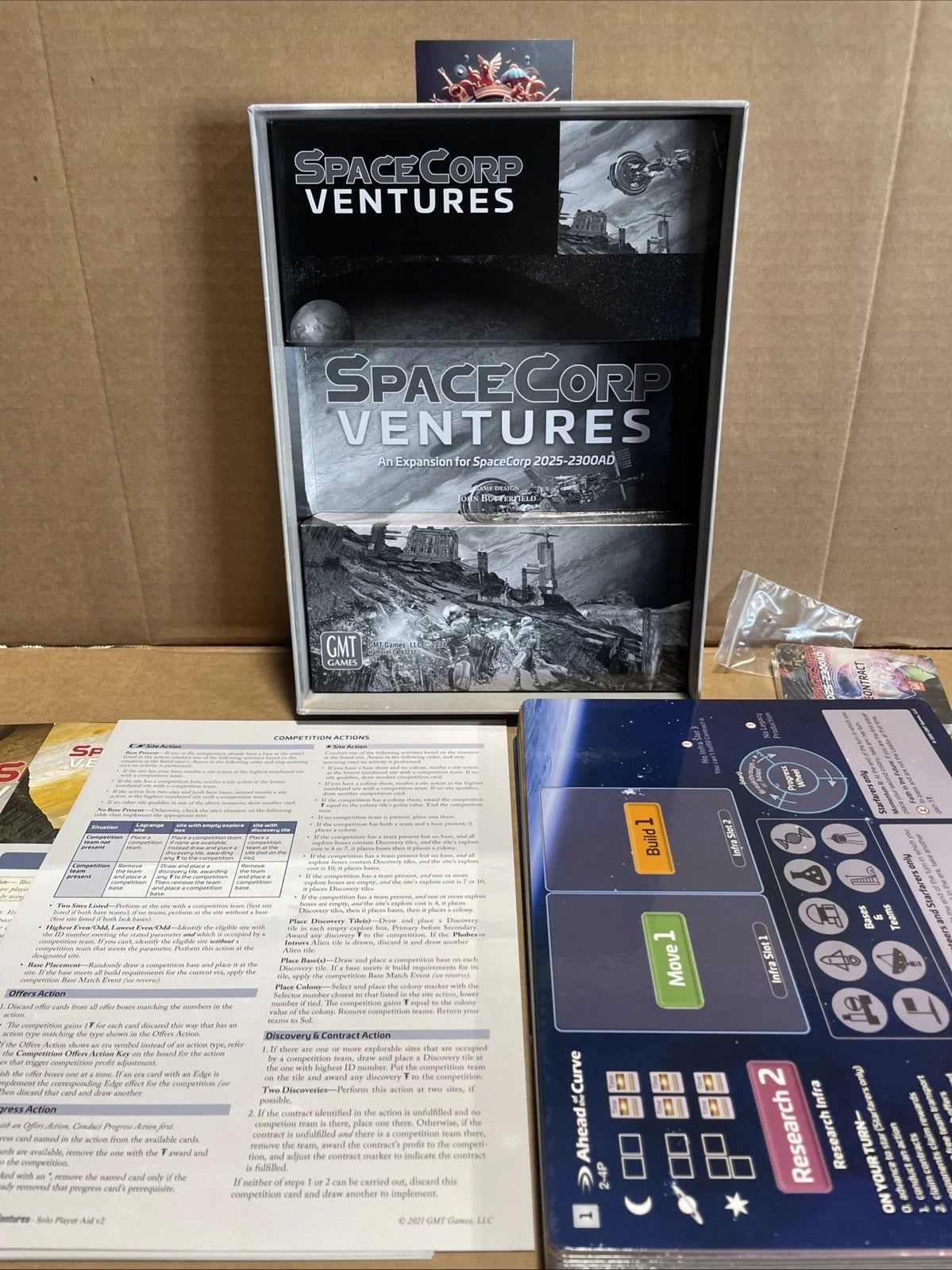 GMT Games SpaceCorp 2025-2300AD 2nd Printing + SpaceCorp Ventures Expansion