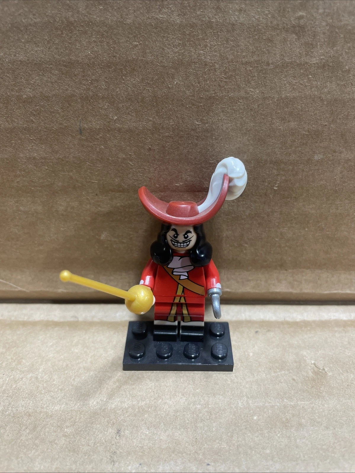 LEGO Minifigure Captain Hook, Disney Series 1 (Complete w/ Stand & Accessories)