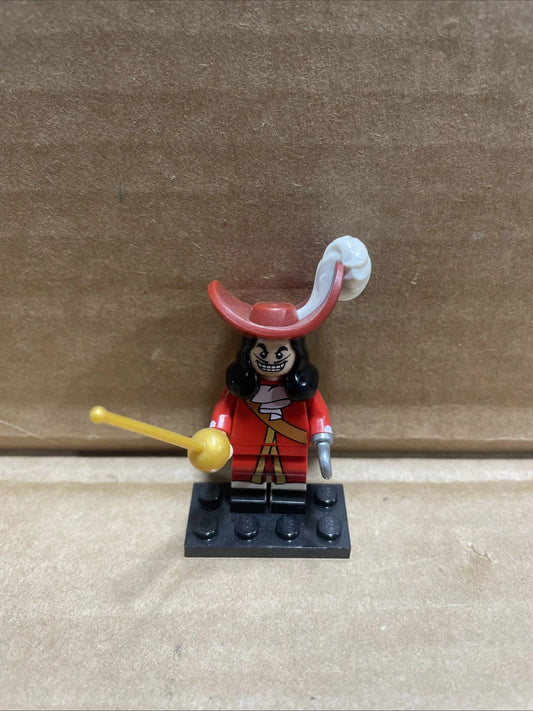 LEGO Minifigure Captain Hook, Disney Series 1 (Complete w/ Stand & Accessories)
