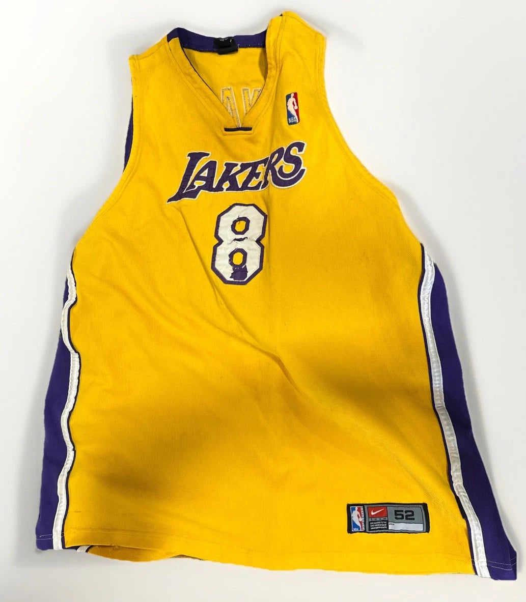 Vintage Authentic Kobe Bryant Nike 2002 NBA Los Angeles Lakers Jersey 52 Gold
