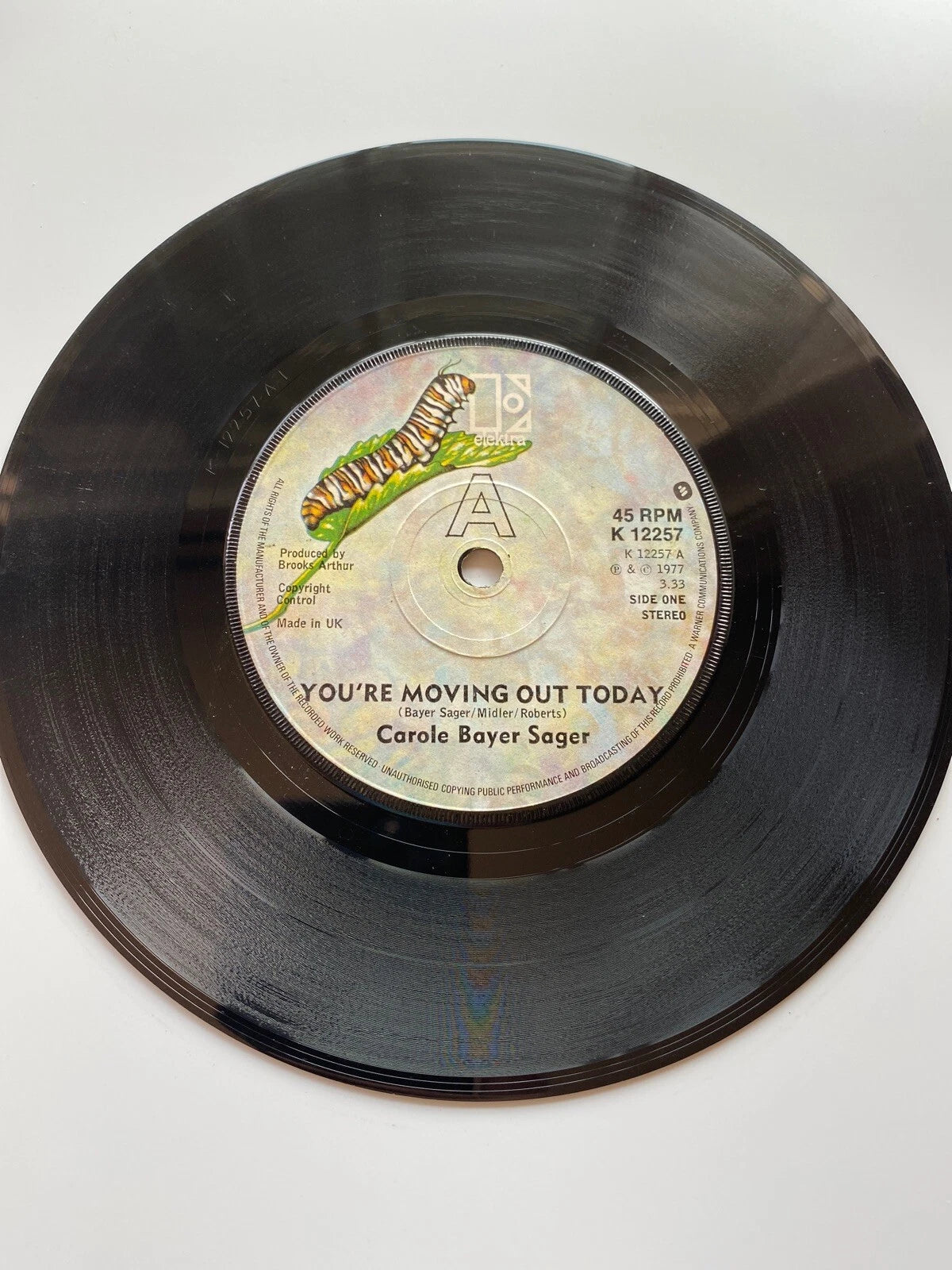 Carole Bayer Sager You're Moving Out Today Elektra K12257 UK 7inch Vinyl Single