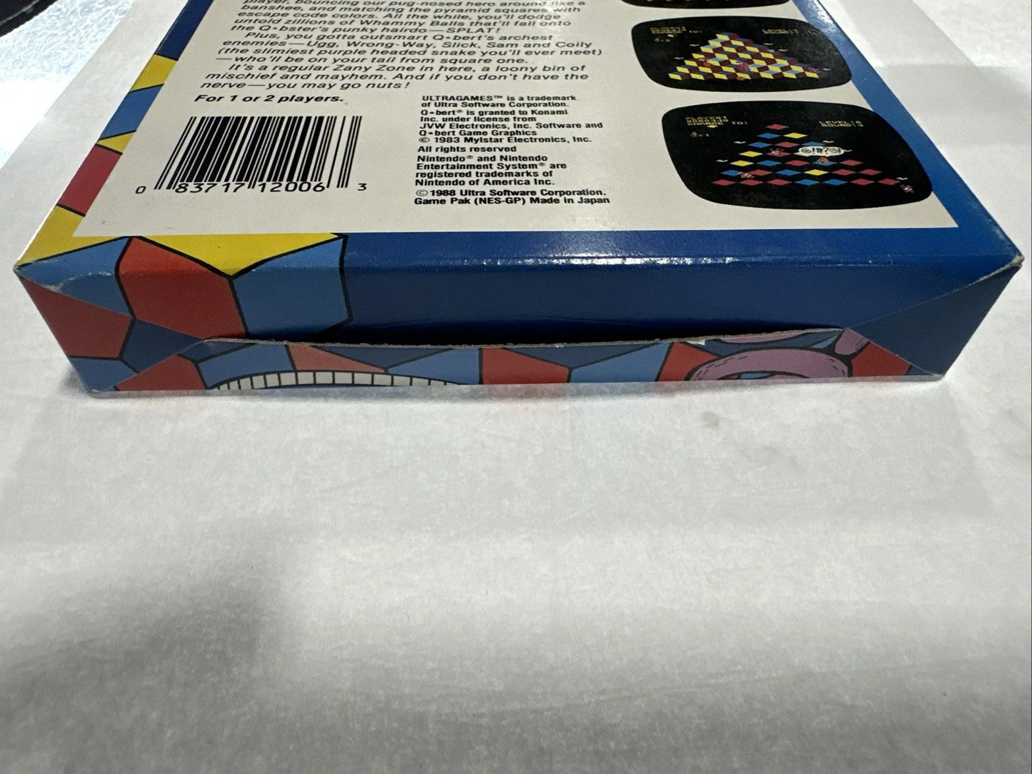 Qbert Q Bert (Nintendo, 1985 NES) CIB Complete Very Good Condition